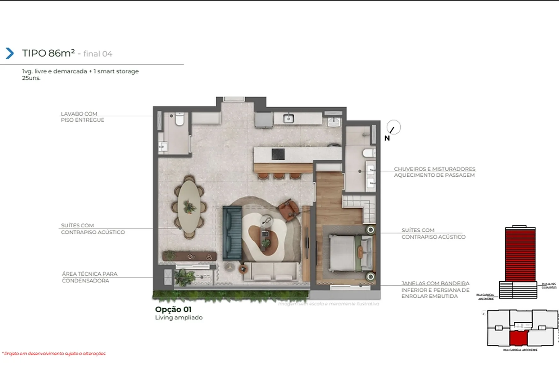 Planta 85 m²